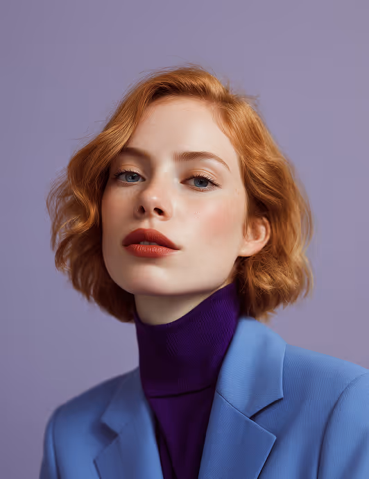 A professionally dressed woman, representing a candidate on a TalentFolia shortlist.